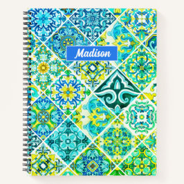 Cuaderno Minería acuática mexicana Baldosas sicilianas medi