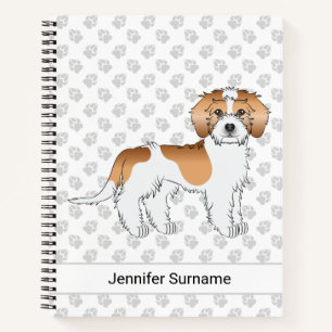 Cuaderno Mini Goldendoodle de color albaricoque partido