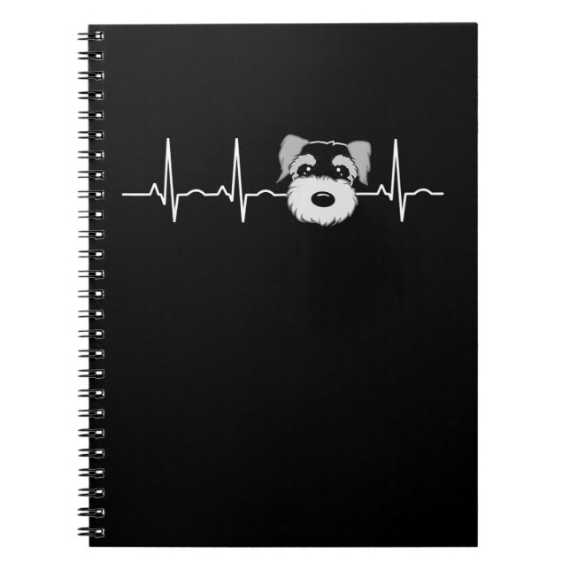 Cuaderno Mini Schnauzer Heartbeat Schnauzer Face (Frente)