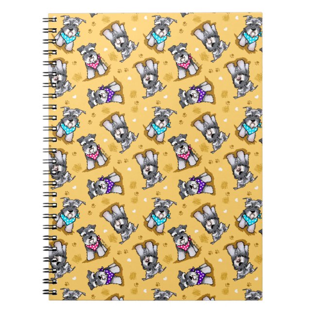 Cuaderno Mini Schnauzer Sunshine KiniArt (Frente)