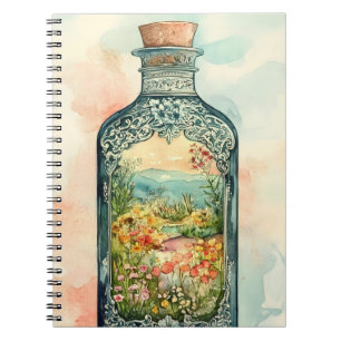 Cuaderno Miniatura del paisaje de primavera encerrado en un