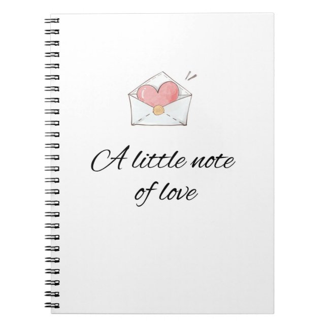 Cuaderno Minimal A Little Note of Love Notebook (Frente)
