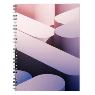 Cuaderno Minimal abstract mockup background. Blue and pink