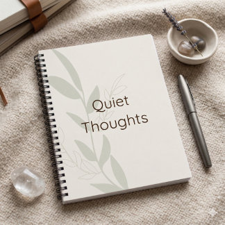 Cuaderno Minimal Aesthetic Notebook Quiet Thoughts Journal