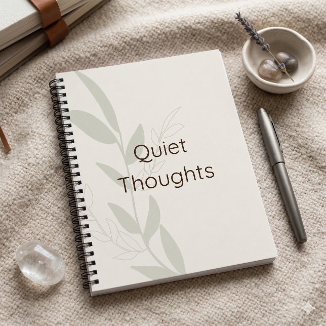 Cuaderno Minimal Aesthetic Notebook Quiet Thoughts Journal (Calm and minimal notebook for quiet thoughts.)