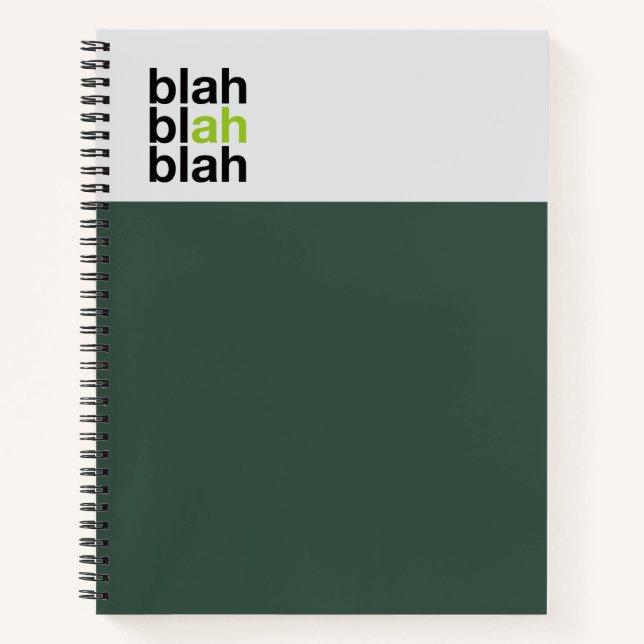 Cuaderno Minimal Color Block Notebook – Blah Blah Blah (Anverso)