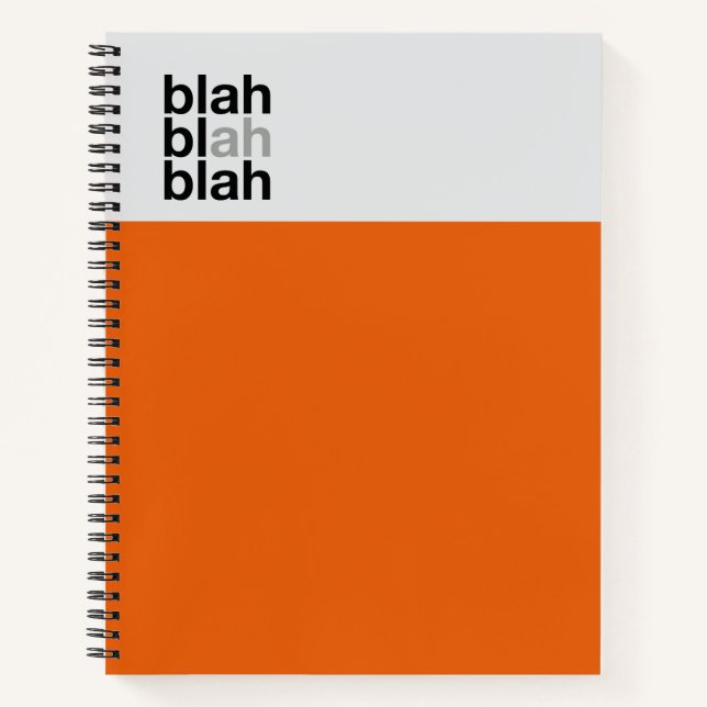 Cuaderno Minimal Color Block Notebook – Blah Blah Blah (Anverso)