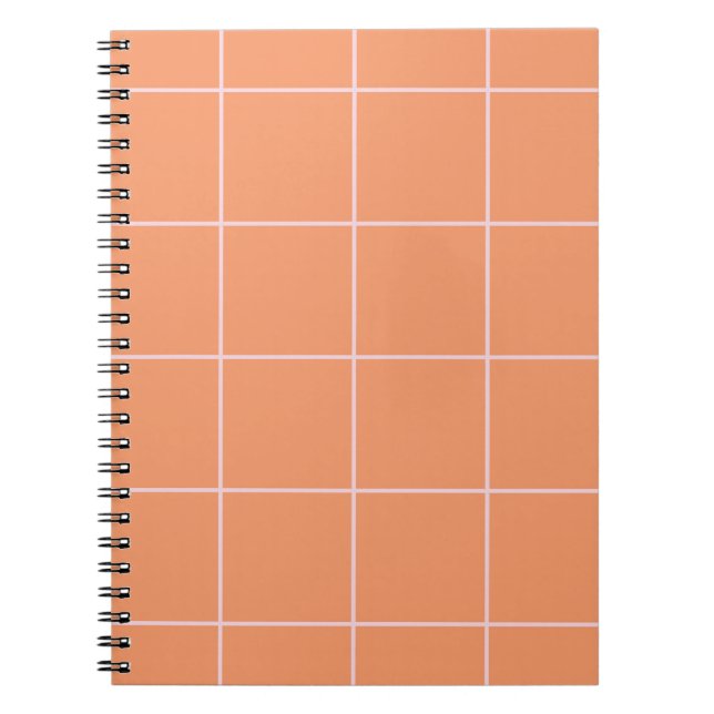 Cuaderno Minimal Color Grid Check Pattern (Frente)