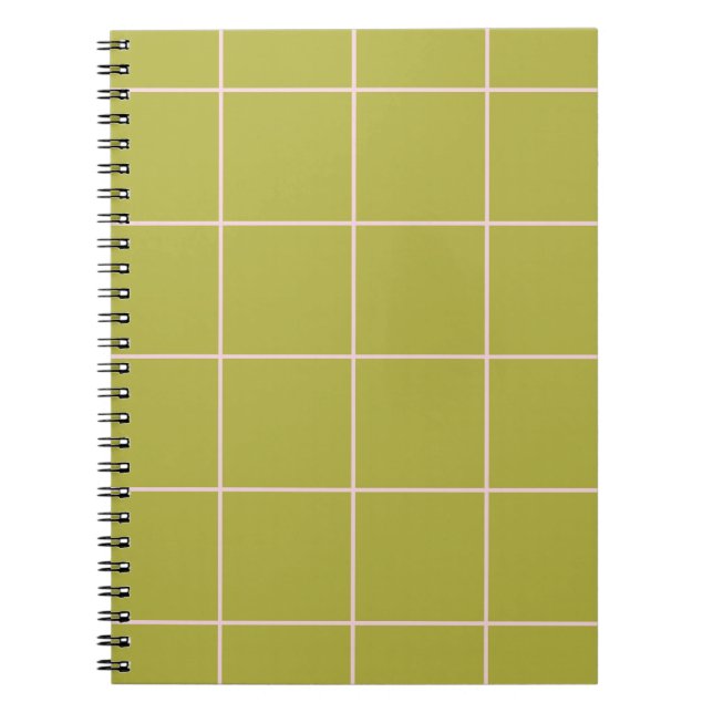 Cuaderno Minimal Color Grid Check Pattern (Frente)