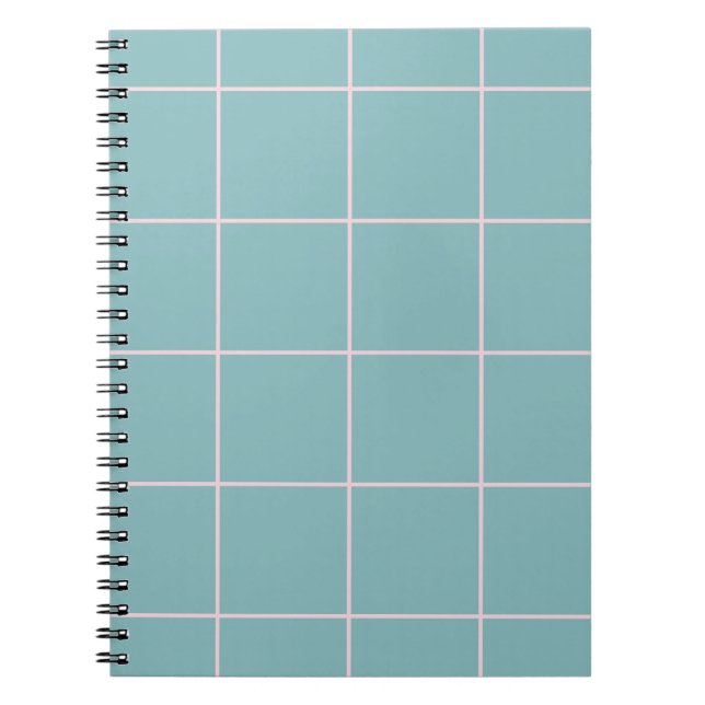 Cuaderno Minimal Color Grid Check Pattern (Frente)