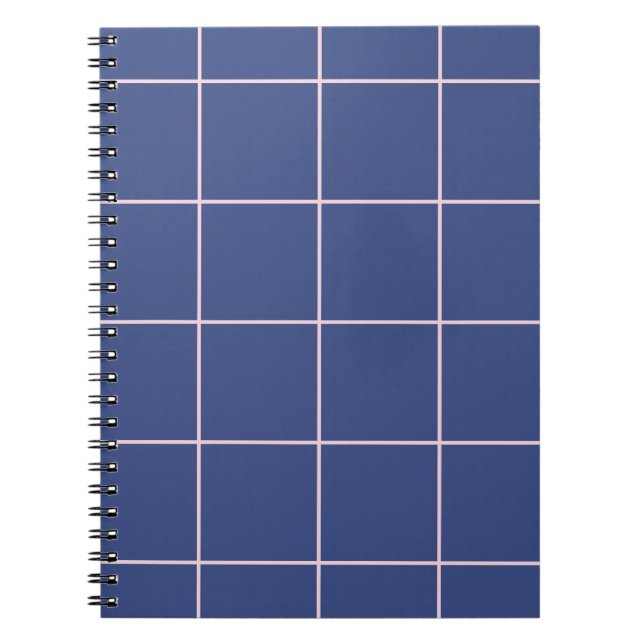 Cuaderno Minimal Color Grid Check Pattern (Frente)