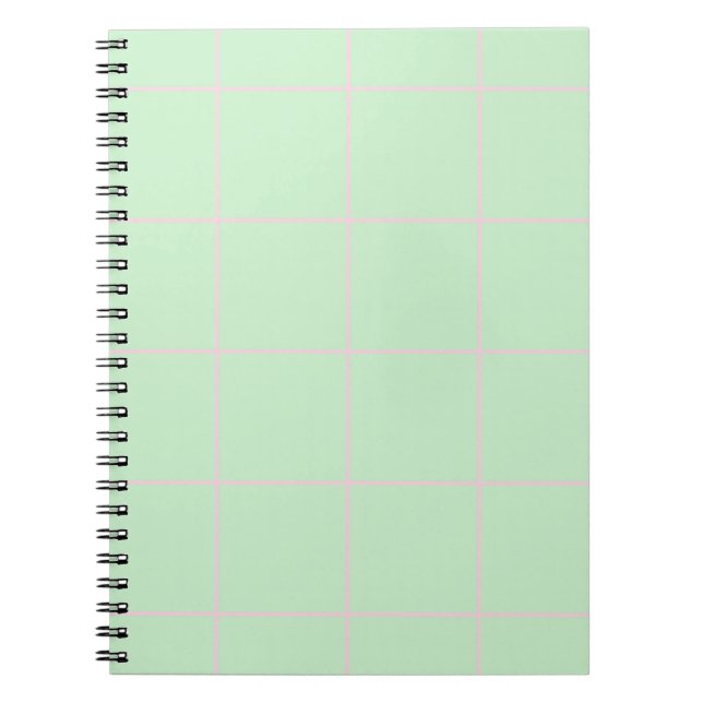 Cuaderno Minimal Color Grid Check Pattern (Frente)