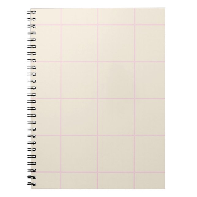 Cuaderno Minimal Color Grid Check Pattern (Frente)