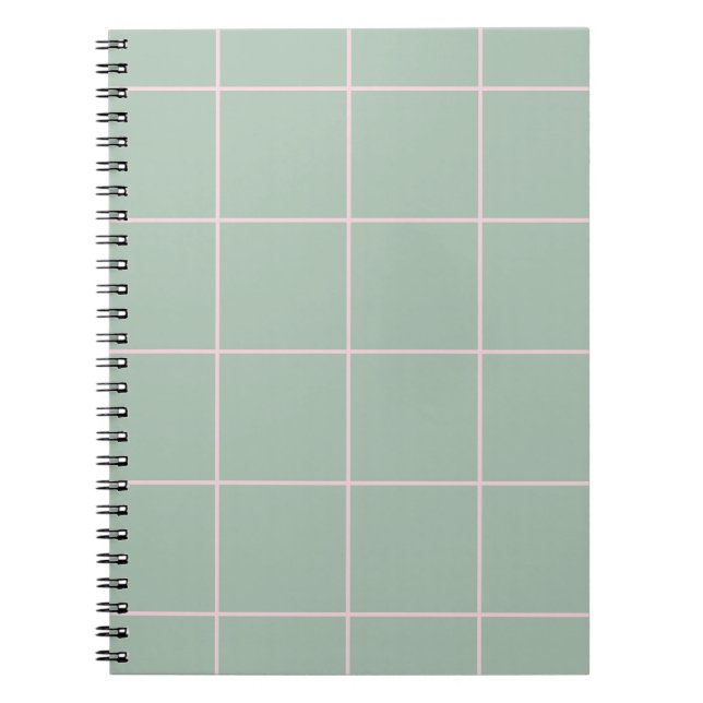 Cuaderno Minimal Color Grid Check Pattern (Frente)