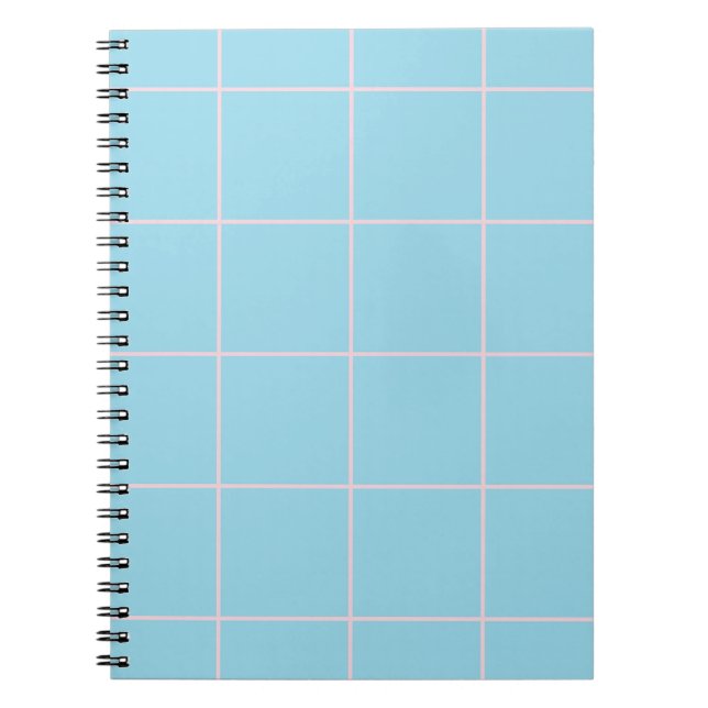 Cuaderno Minimal Color Grid Check Pattern (Frente)