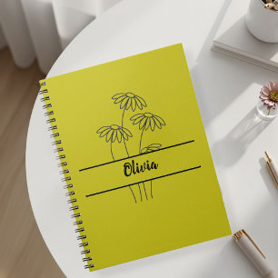 Cuaderno Minimal daisies notebook for girls