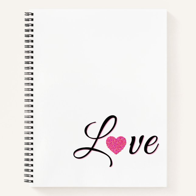 Cuaderno Minimal Dotted Heart Design (Anverso)
