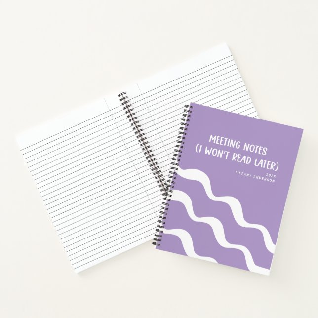 Cuaderno Minimal Funny Coworker Meetings Office Name Year (Interior)