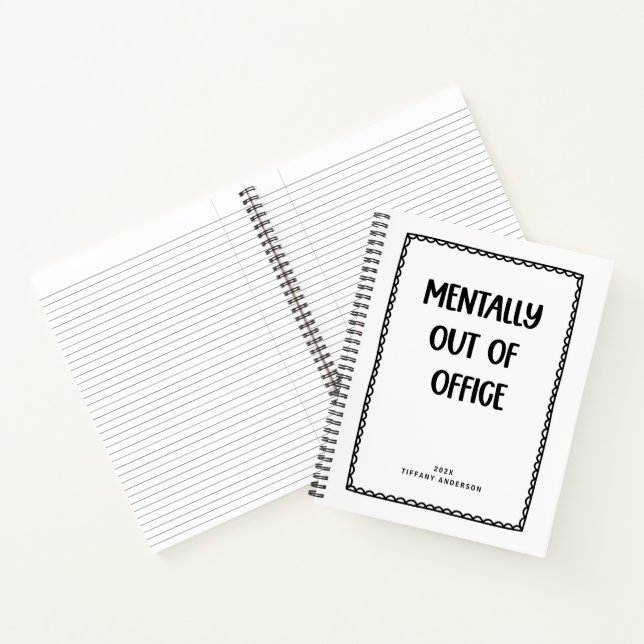 Cuaderno Minimal Funny Coworker Office Name Year (Interior)