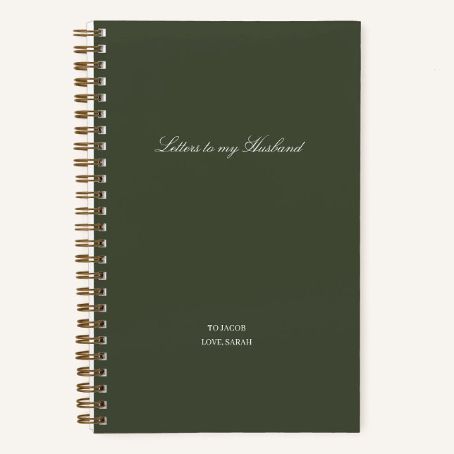 Cuaderno Minimal Letters to My Husband (Anverso)