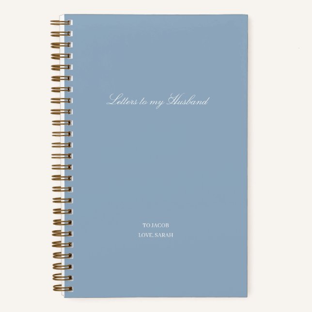 Cuaderno Minimal Letters to My Husband (Anverso)