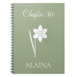 Cuaderno Minimal New Chapter Daffodil March Birth Flower