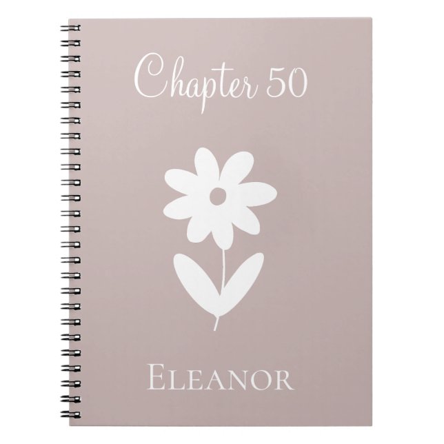 Cuaderno Minimal New Chapter Daisy April Birth Flower (Frente)