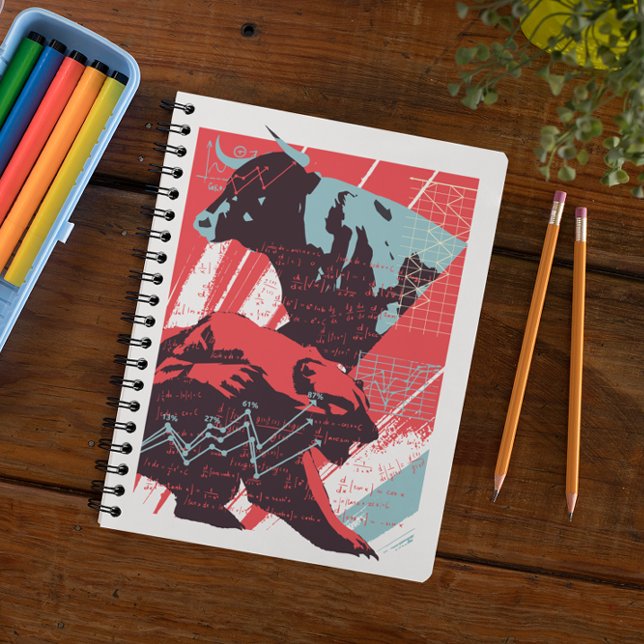 Cuaderno Minimal Stock Market Bull Bear Chart (Minimal Stock Market Bull Bear Chart Notebook)