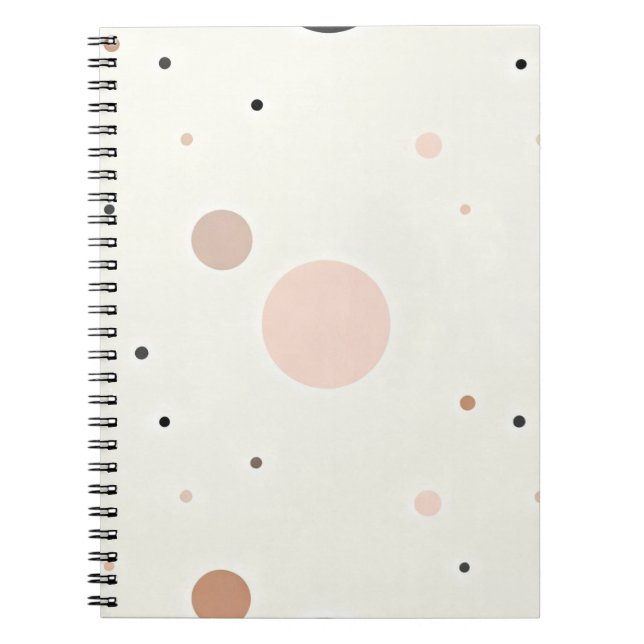 Cuaderno Minimal Winter Dot Pattern, Soft Cozy Neutrals (Frente)