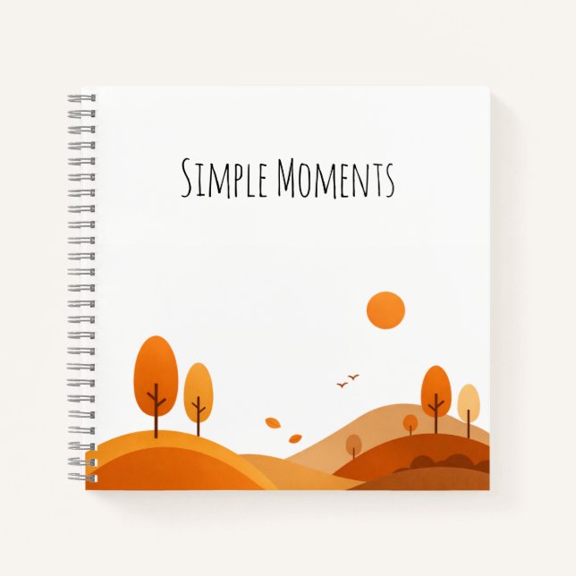 Cuaderno Minimalist Autumn Landscape Notebook (Anverso)