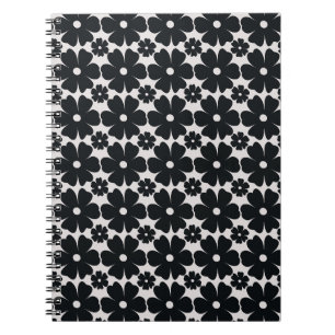Cuaderno Minimalist black & white daisy pattern