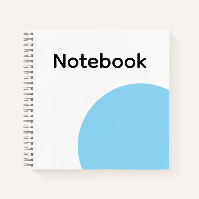 Cuaderno Minimalist Blue Circle Notebook (Anverso)