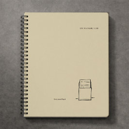 Cuaderno Minimalist Book Lover Notebook/The Library Card