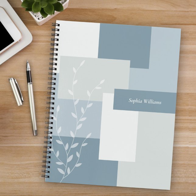 Cuaderno Minimalist Dusty Blue Botanical Journal Notebook (Subido por el creador)