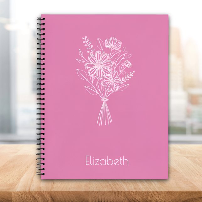Cuaderno Minimalist Floral Line Art Notebook – Soft Pink (Subido por el creador)