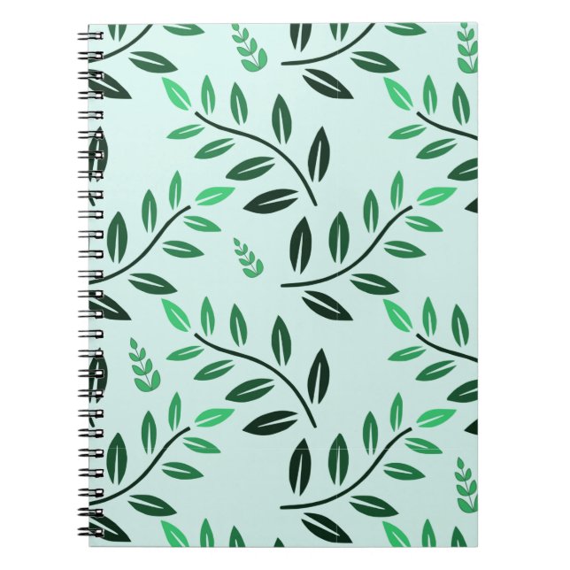 Cuaderno Minimalist Green Foliage Journal Botanical Nature (Frente)