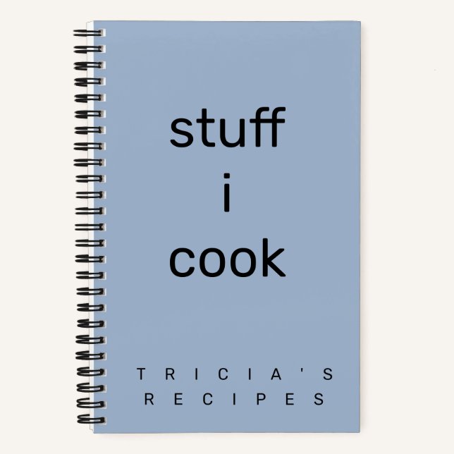 Cuaderno Minimalist Lavender Stuff I Cook Recipe (Anverso)