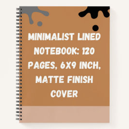 Cuaderno Minimalist Lined Notebook: 120 Pages