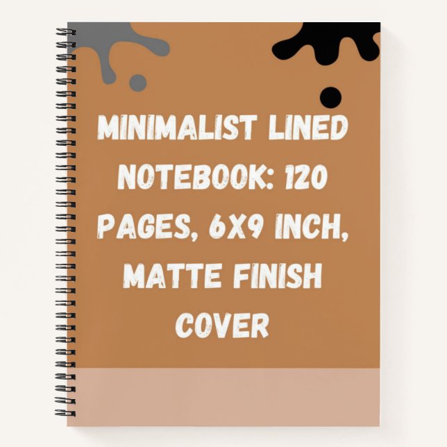 Cuaderno Minimalist Lined Notebook: 120 Pages (Anverso)