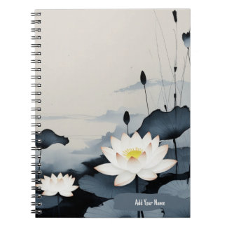 Cuaderno Minimalist Lotus Flower Notebook Journal