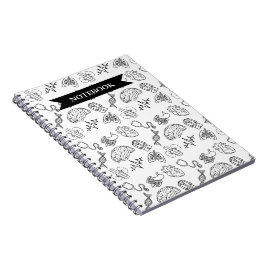 Cuaderno Minimalist Medical Doodles Pattern Spiral Notebook