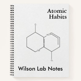 Cuaderno Minimalist Molecular Bond | Sophisticated Science