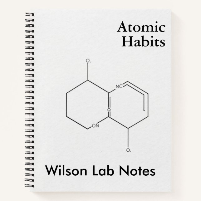 Cuaderno Minimalist Molecular Bond | Sophisticated Science (Anverso)