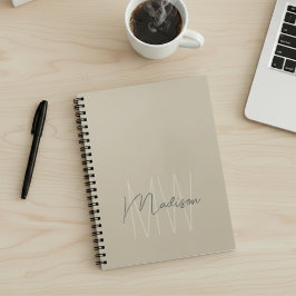 Cuaderno Minimalist Monogram Beige Workshop