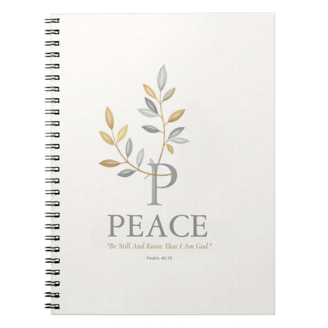 Cuaderno Minimalist "Peace" Journal with Gold Foil Botanica (Frente)