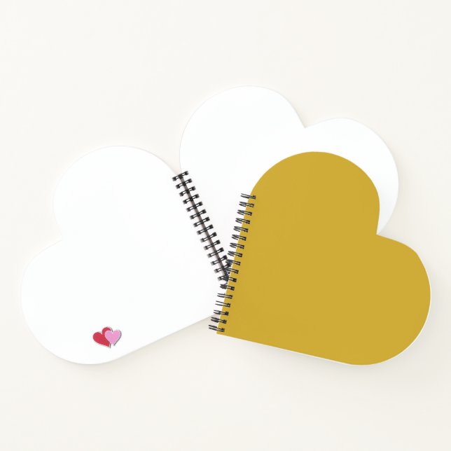Cuaderno Minimalist Personalized M Gold Heart Shaped (Interior)