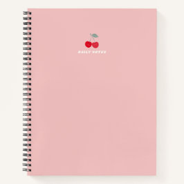 Cuaderno Minimalist Pink Cherry Icon Daily Notes Pink