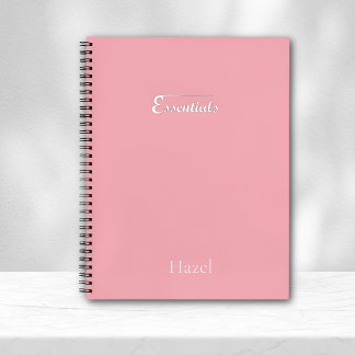 Cuaderno Minimalist Pink Spiral Notebook – “Essentials”