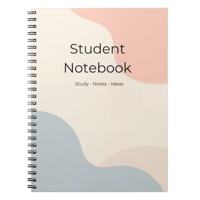 Cuaderno Minimalist Student Notebook Pastel Journal  (Frente)