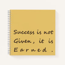 Minimalist Success Quote "Success Is Not Given" 